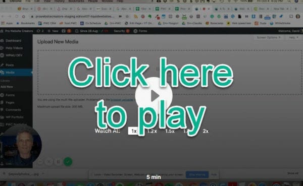 october blog- dave video image