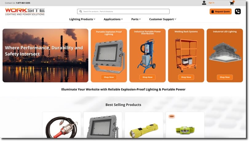 Worksite Lighting Home Page Image Worksite Lighting Home Page Image
